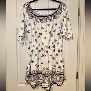 White Detailed Romper